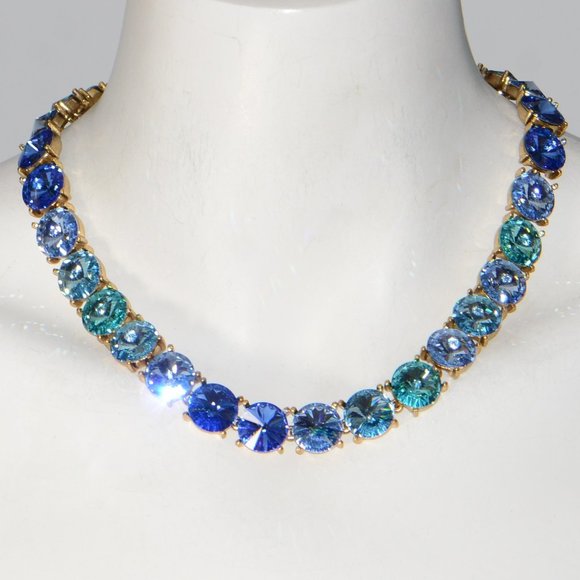 Oscar De La Renta Graduated Multi-color Magnetic Crystal Necklace